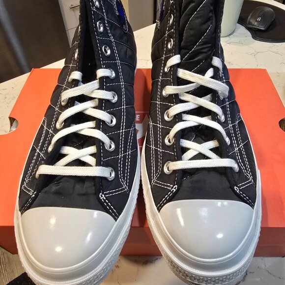 Converse Chuck 70 High Top Shoes FAUX FUR Skate Black Mens Sz 12 Casual A05609C - Picture 5 of 15